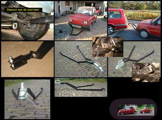 Een trekstang voor een Fiat 500 en een Fiat 126 vormen de basis han onze hobbystart